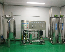 口罩車間0.5噸雙級(jí)反滲透純化水設(shè)備